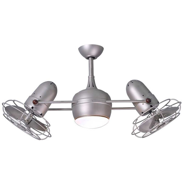 Dagny LK Brushed Nickel Rotational Ceiling Fan with LED Light Kit and Metal Blades, image 1