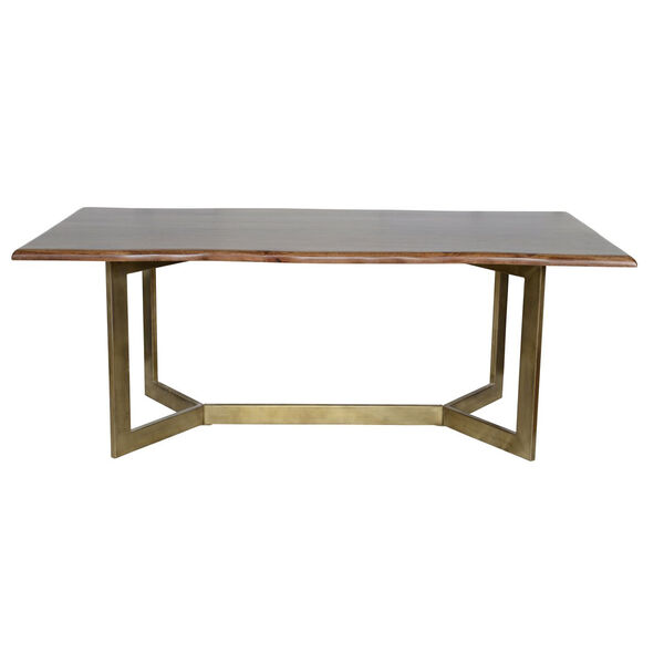 Kensie Medium Brown and Bronze Dining Table, image 1