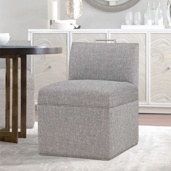 Delray Ashen Gray Upholstered Castered Chair, image 4