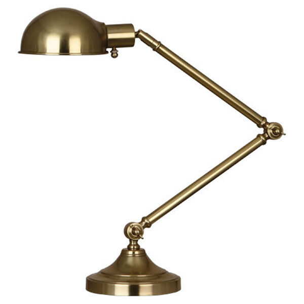 Kinetic Natural Brass One-Light Desk Lamp, image 1