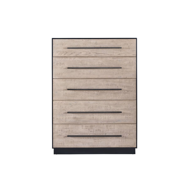 Calloway Beige and Black Drawer Chest, image 1