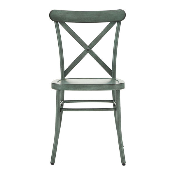 Roman Green Metal Dining Chair, image 2