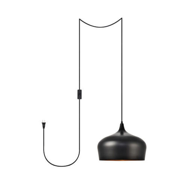Nora 12-Inch One-Light Plug-In Pendant, image 1