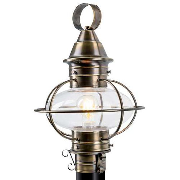 American Onion Antique Brass 14-Inch One-Light Outdoor Post Lantern, image 1
