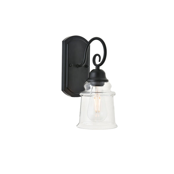 Spire Black Five-Inch One-Light Wall Sconce, image 1