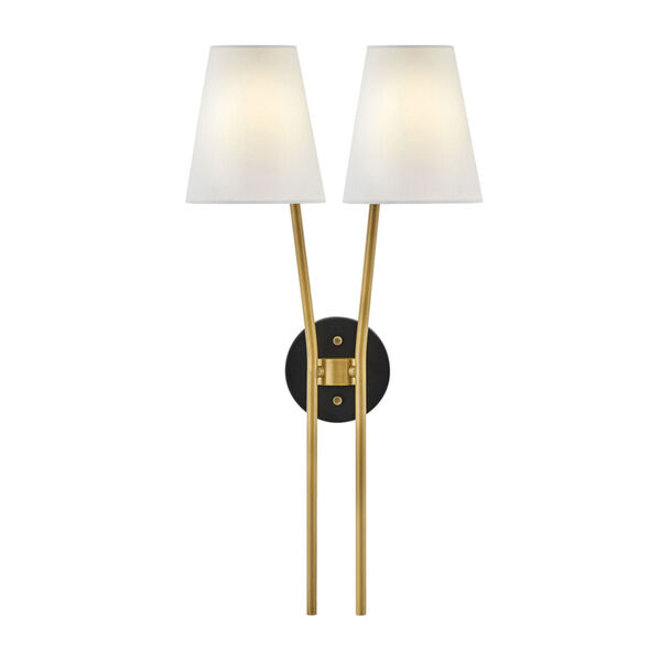 Aston Heritage Brass Two-Light Wall Sconce, image 1