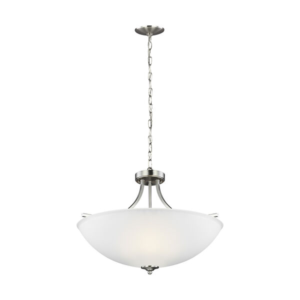 Geary Brushed Nickel 25-Inch Four-Light Semi Flush Mount, image 2