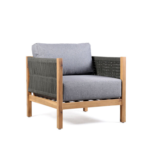 Sienna Eucalyptus Gray Outdoor Lounge Chair, image 1
