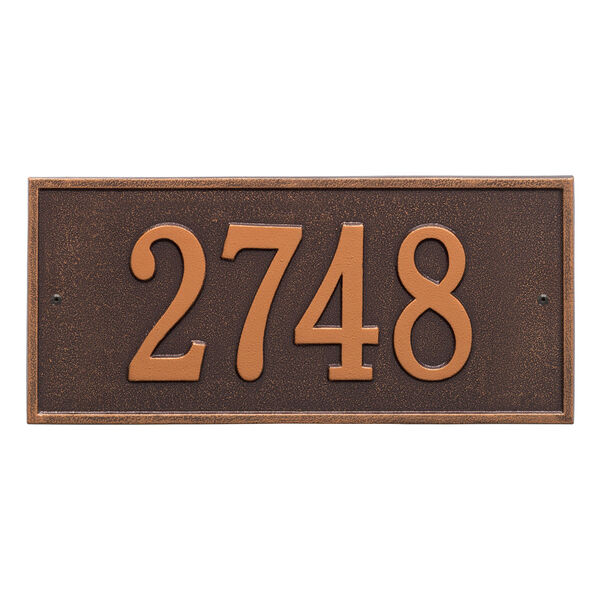 Personalized Hartford Wall Address Plaque in Antique Copper, image 1
