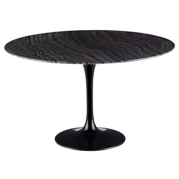 Cal Black Wood Vein Black 48-Inch Dining Table, image 1