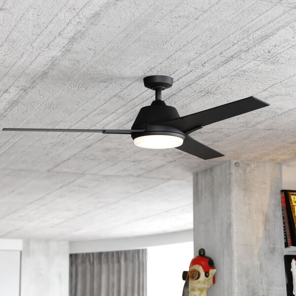 Crescent Black 52-Inch Integrated LED Ceiling Fan, image 2