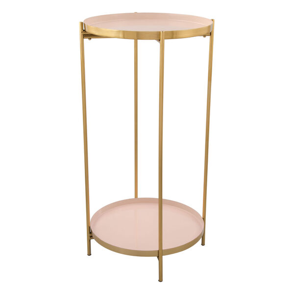 Jenna Pink and Gold Side Table, image 1