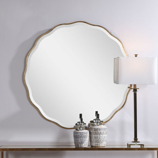 Aneta Aged Gold  Round Mirror, image 6