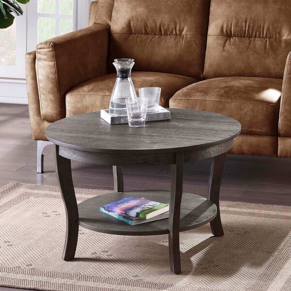 American Heritage Round Coffee Table in Dark Gray, image 2