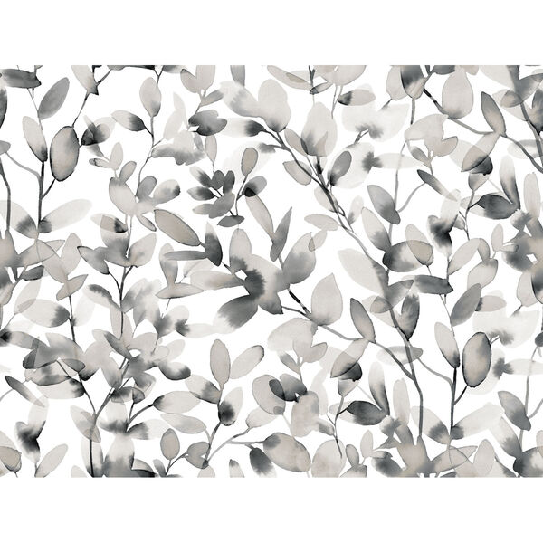 Botany Vines Gray Peel and Stick Wallpaper, image 2