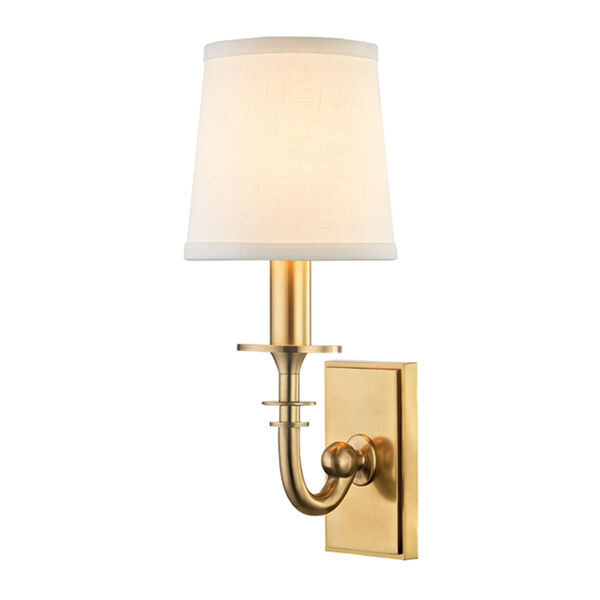 Carroll Aged Brass One-Light Wall Sconce, image 1