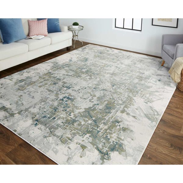 Atwell Green Gray Ivory Area Rug, image 2