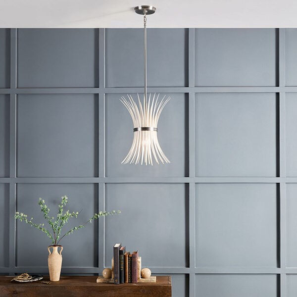 Homestead Greige and Brushed Nickel One-Light Pendant, image 3