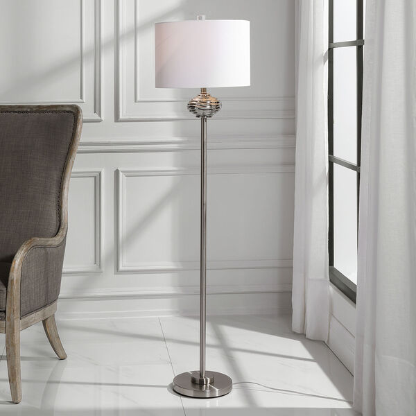Kenwood Brushed Nickel 64-Inch One-Light Floor Lamp, image 2