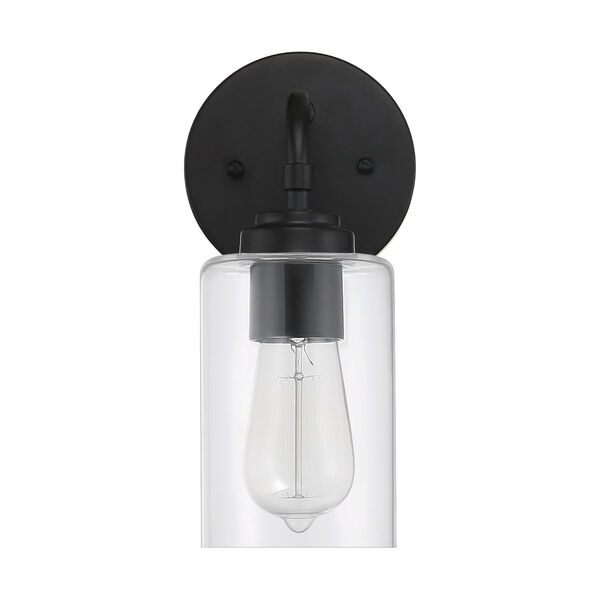 Stowe Flat Black One-Light Wall Sconce, image 3