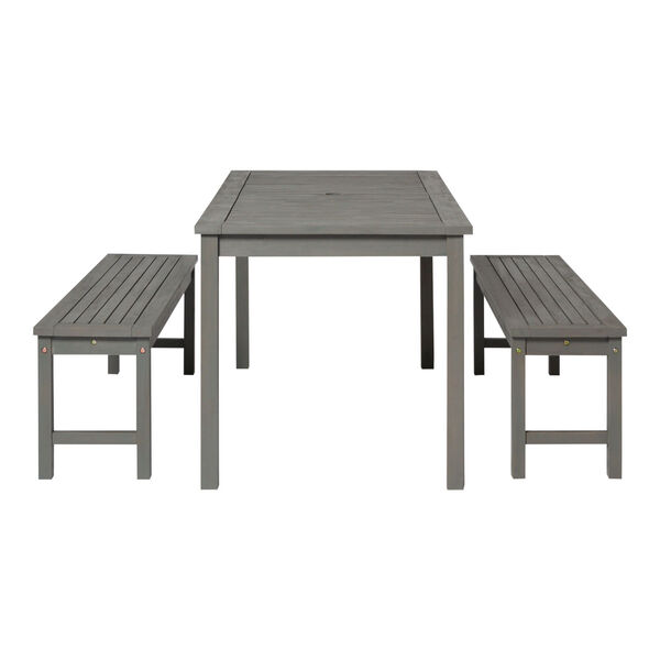 Gray Wash 32-Inch Three-Piece Simple Outdoor Dining  Set, image 4