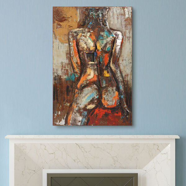 Nude Study 1 Mixed Media Iron Hand Painted Dimensional Wall Art, image 1