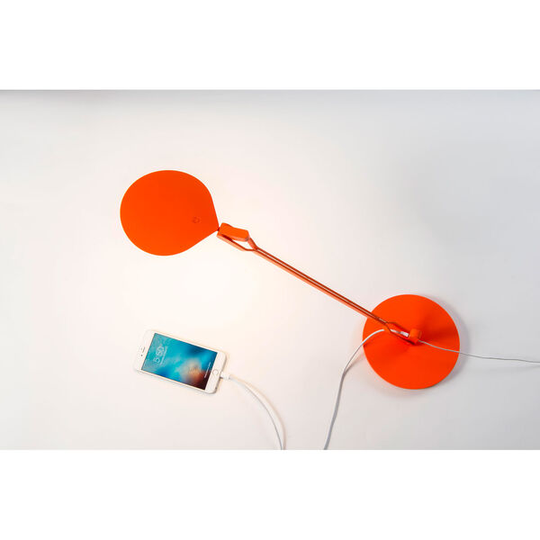 Splitty Matte Orange LED Desk Lamp, image 4