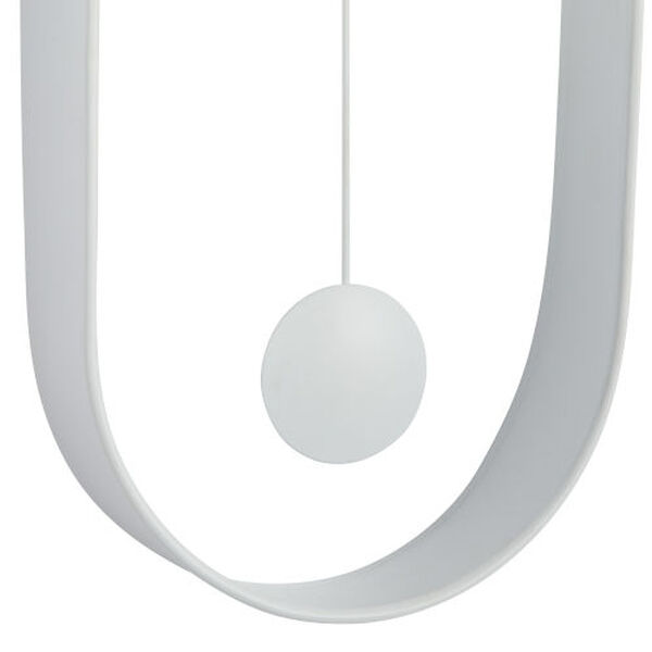White Metal Contemporary Wall Clock, image 6