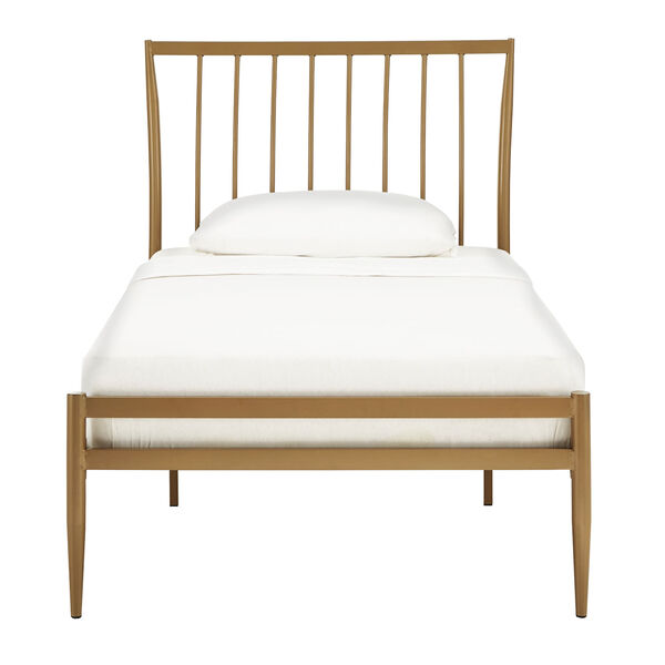 Kennedy Gold Twin Metal Spindle Bed, image 2