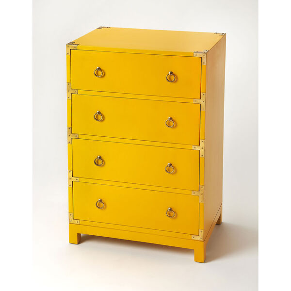 Ardennes Yellow Campaign Accent Chest, image 1