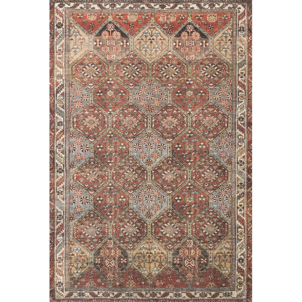 Loren Spice and Multicolor 5 Ft. x 7 Ft. 6 In. Power Loomed Rug, image 1