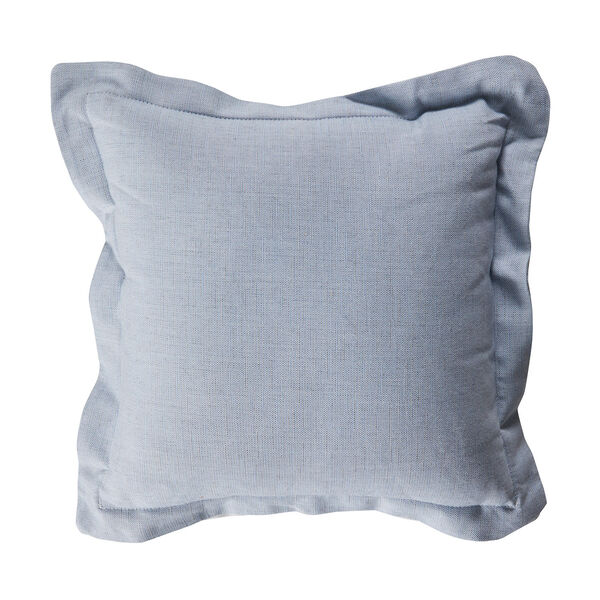 Chambray and Snow 24 x 24 Inch Pillow with Linen Double Flange, image 1
