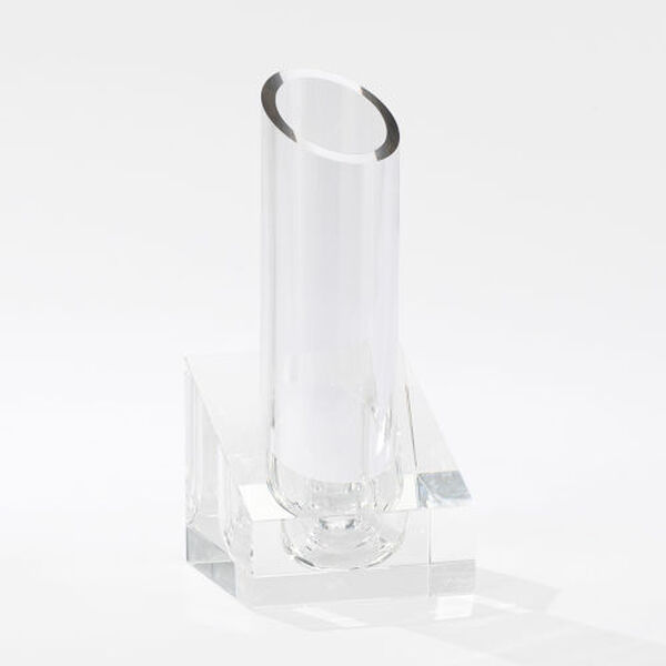 Clear Base with Polished Glass Rasputin Vase, image 1