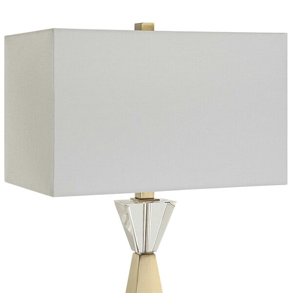 Arete Antique Brass White One-Light Table Lamp, image 5
