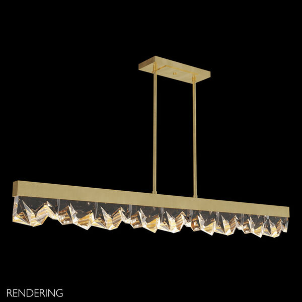 Strata Gold Single Linear LED Pendant, image 1