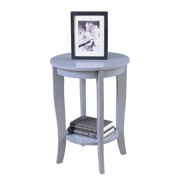 American Heritage Round End Table, Gray, image 2