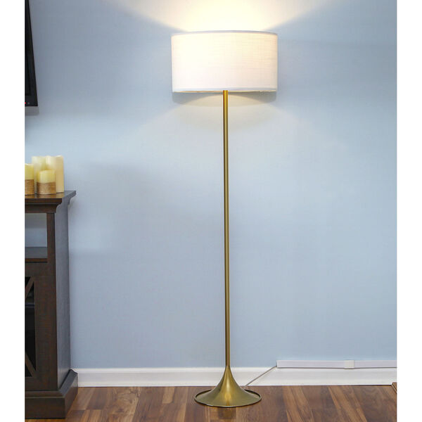 Quinn Brass LED Floor Lamp, image 2
