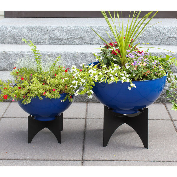 Norma I French Blue Planter with Flower Bowl, image 13