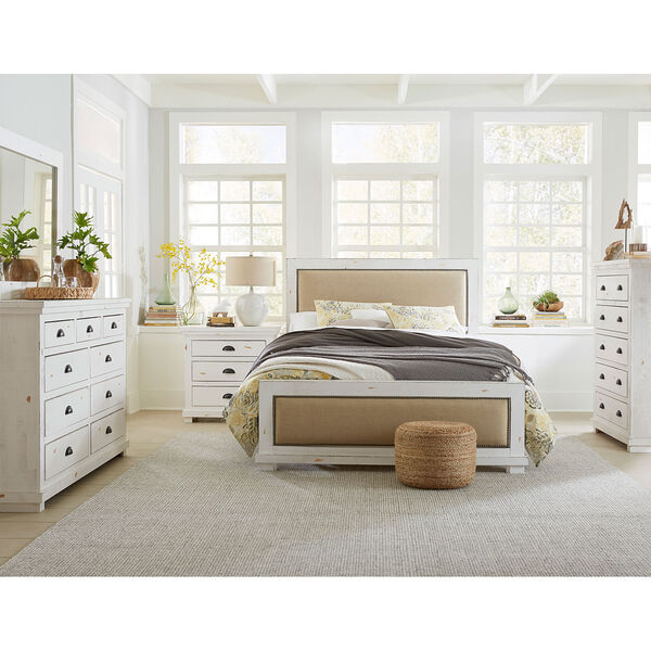 Willow Pearl King Upholstered Complete Bed, image 4