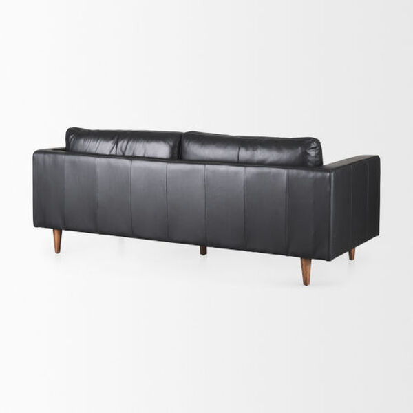 Svend Black Leather Sofa, image 5