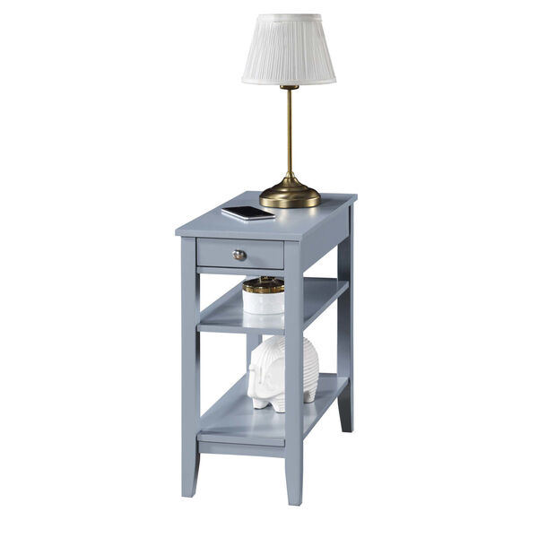 American Heritage Gray End Table With Drawer, image 2