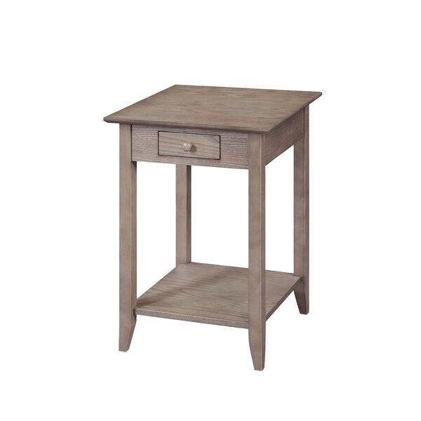 American Heritage End Table with Drawer and Shelf in Driftwood, image 3