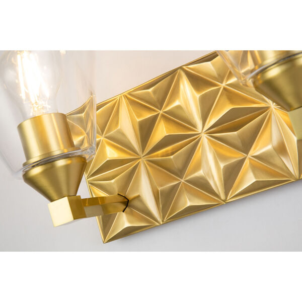 Alpha Antique Brass Two-Light Wall Sconce, image 3