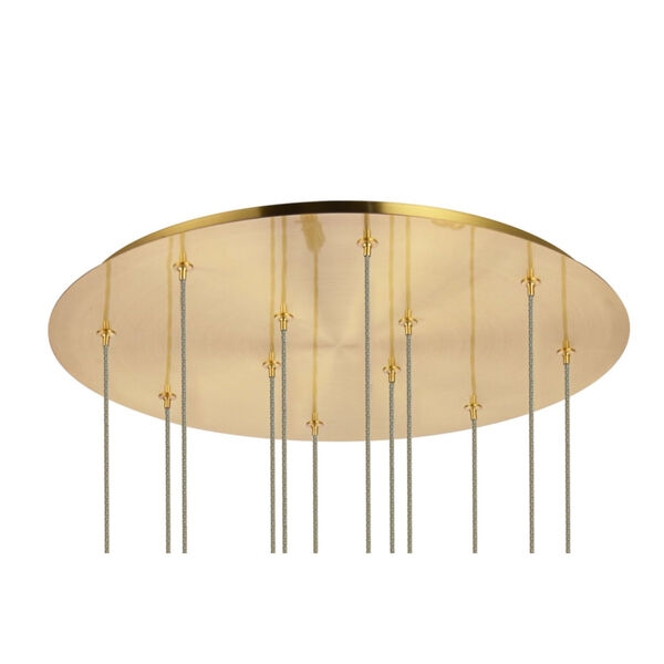 Hana Gold 12-Light LED Pendant with Royal Cut Clear Crystal, image 6