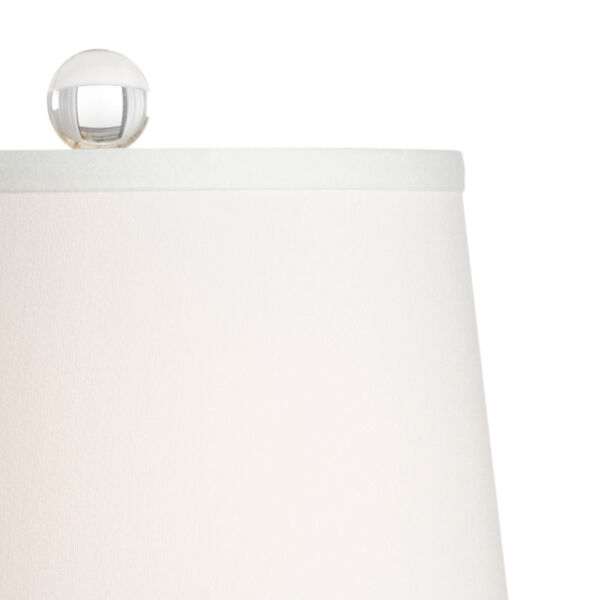 Hong Kong White and Black One-Light Flute Table Lamp, image 3