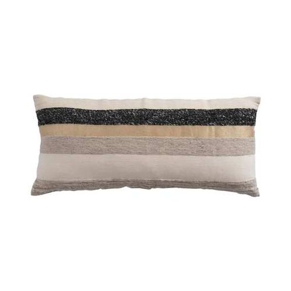 Multicolor Woven Wool Blend Lumbar 36 x 16-Inch Pillow, image 1