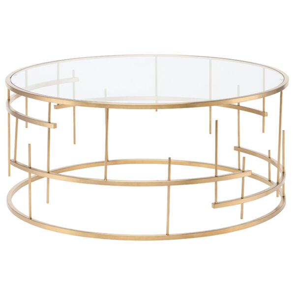 Tiffany Brushed Gold Coffee Table, image 2