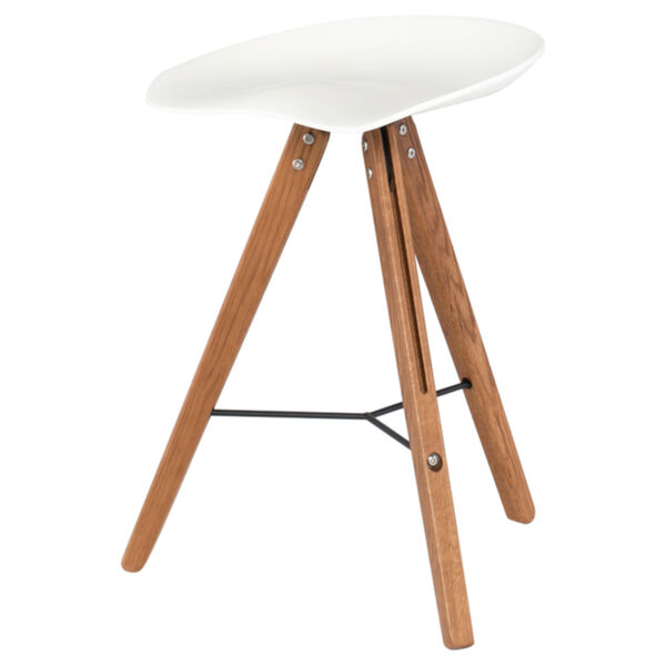 Theo White and Brown Counter Stool, image 1