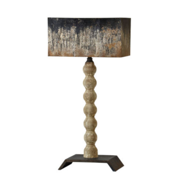 Hazel Weathered Wood and Black 35-Inch One-Light Table Lamp, image 1