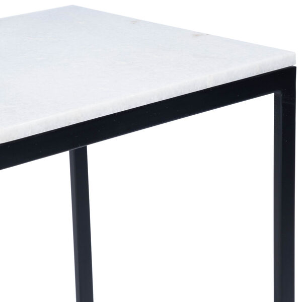 Lawler Black Metal and Marble End Table, image 17